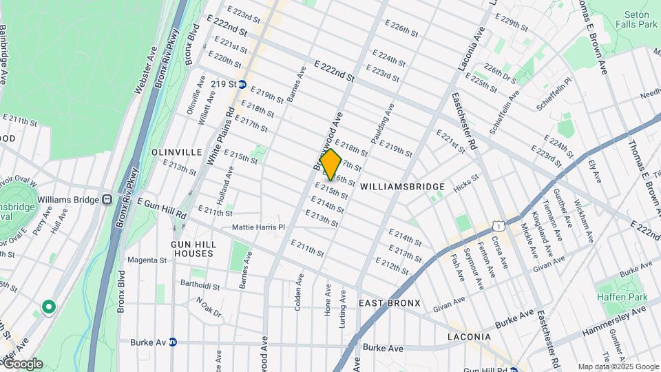 931 E 215th St Map and Location Details