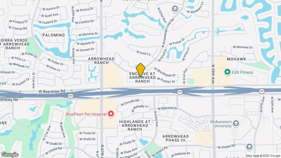 6348 W Pontiac Dr Map and Location Details