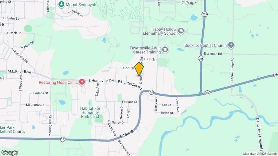 633 S Happy Hollow Rd Map and Location Details