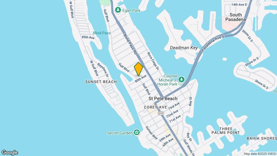 8001 Gulf Blvd Mapa y Detalles de la Ubicación