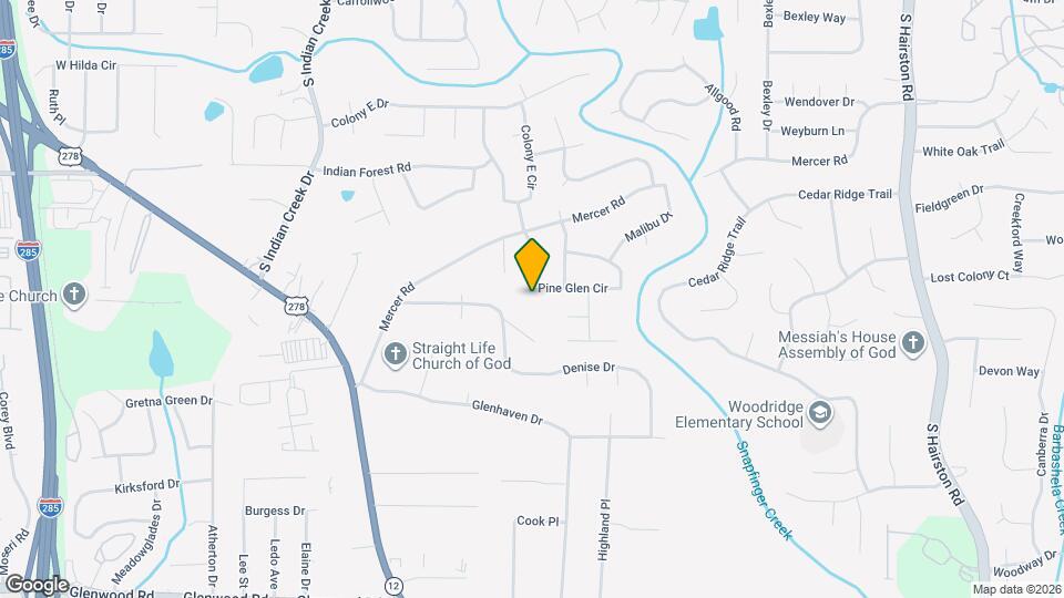 1551 Pine Glen Cir Map and Location Details