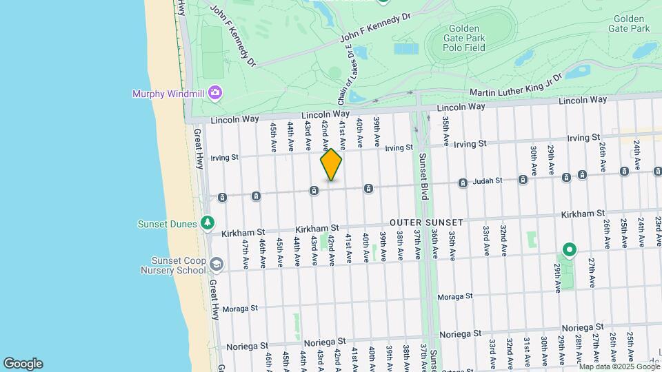 3650 Judah St Map and Location Details