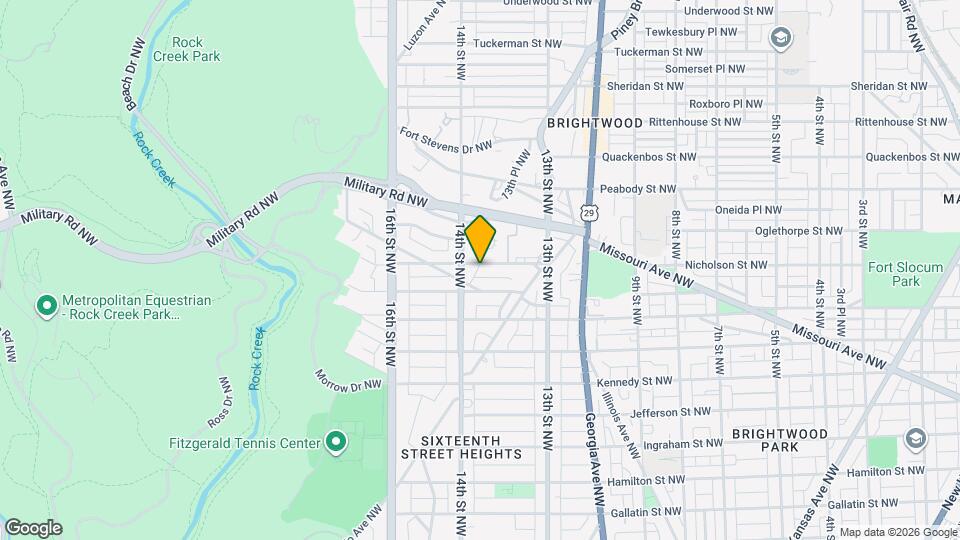 1350 Nicholson St NW, Unit B01 Map and Location Details
