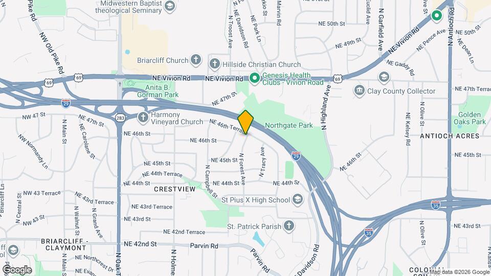 4614 N Forest Ave Map and Location Details