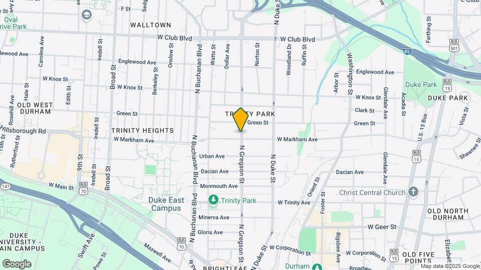 1001 N Gregson St Map and Location Details
