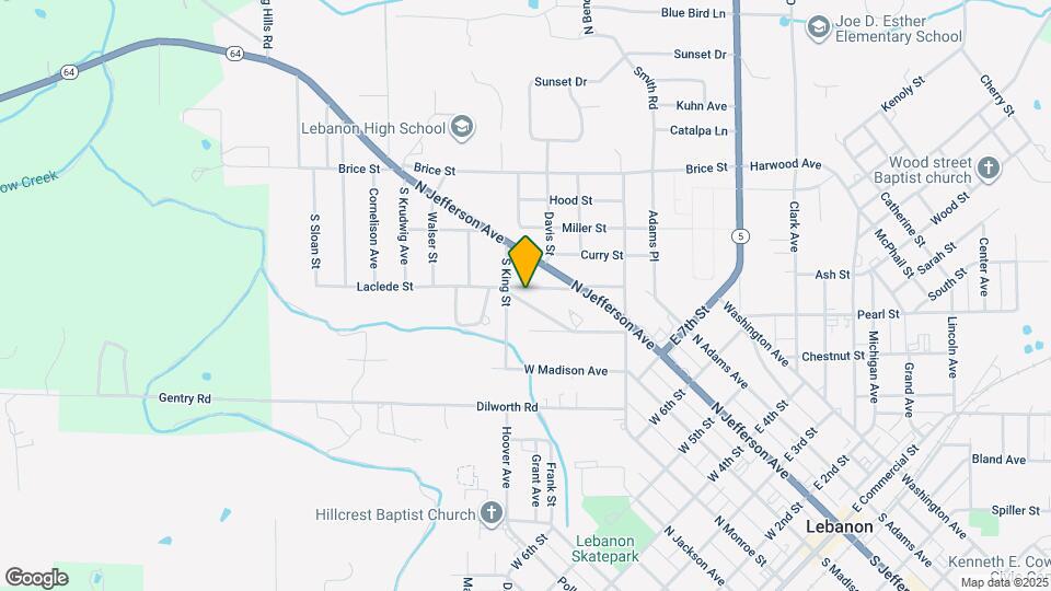 832 McGinnis St Map and Location Details