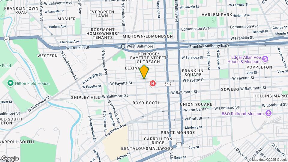2102 W Fayette St Map and Location Details