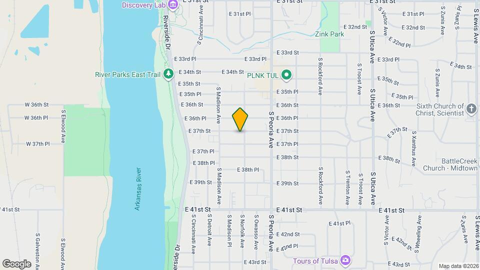 1042 E 37th St Map and Location Details