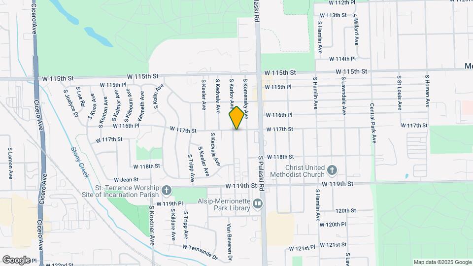 11701 S Karlov Ave Map and Location Details