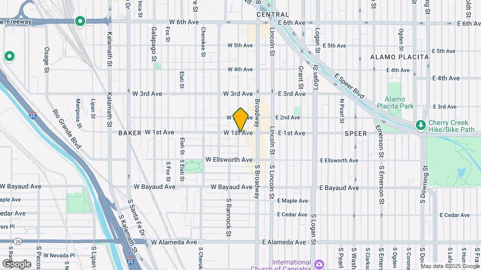 58 W 1st Ave Map and Location Details
