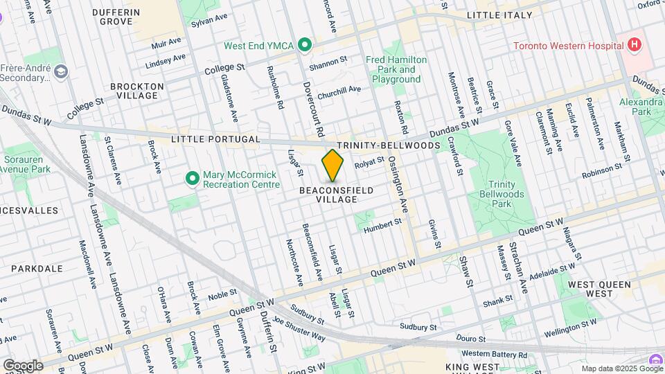 218 Dovercourt Rd Map and Location Details