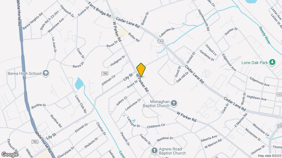 1720 W Parker Rd Map and Location Details