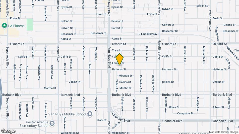 14409 Hatteras St Map and Location Details