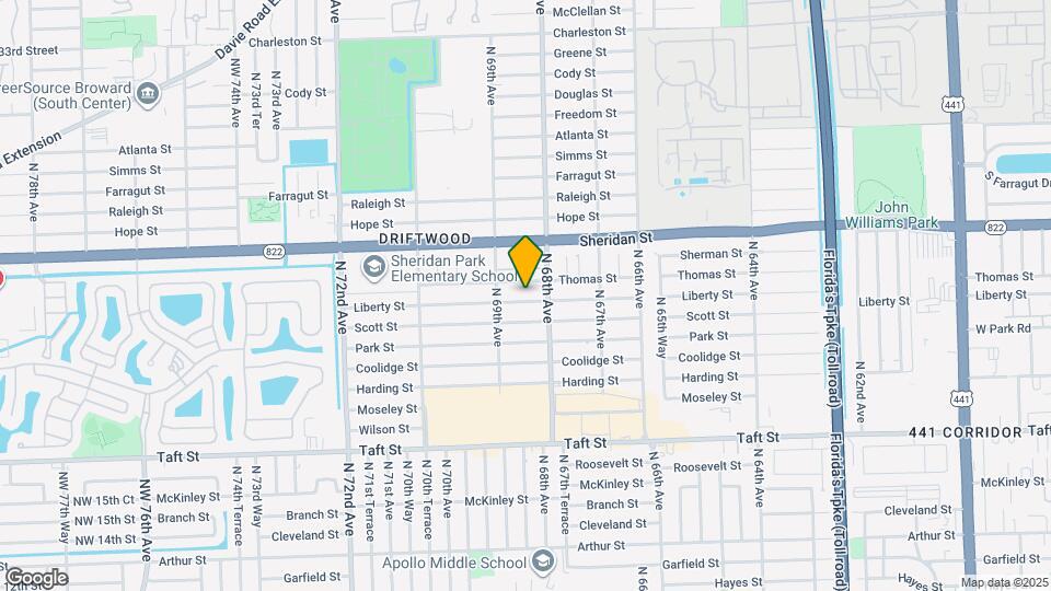 6841 Liberty St Map and Location Details