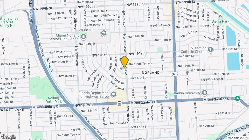 18820 NW 7th Ave Mapa y Detalles de la Ubicación