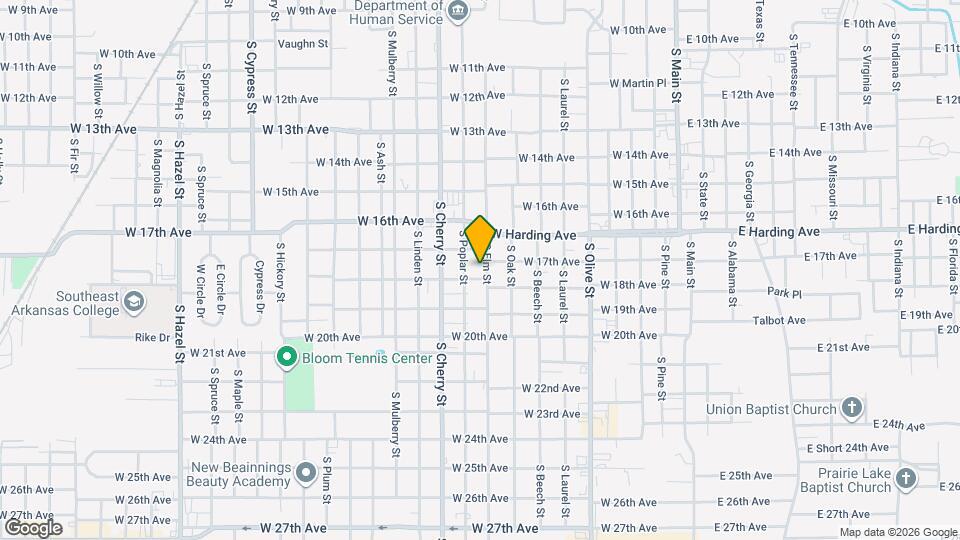 1710 S Elm St Map and Location Details
