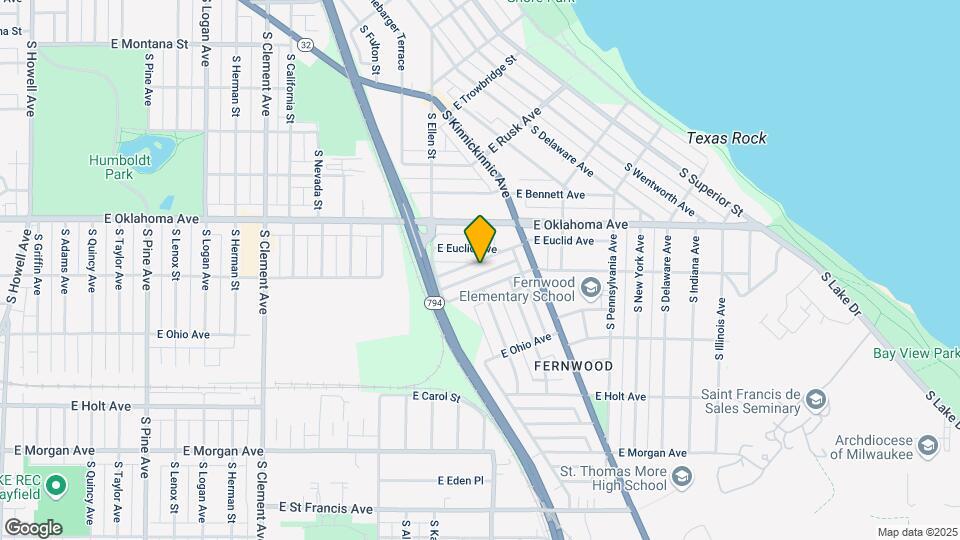 1927 E Hillcrest Ave Map and Location Details