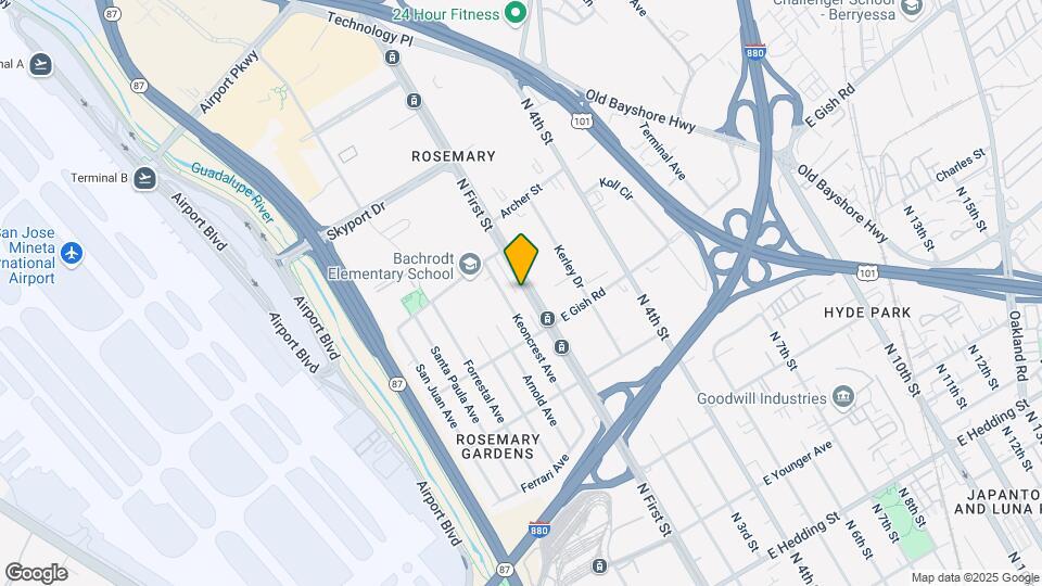 1471 N 1st St Mapa y Detalles de la Ubicación