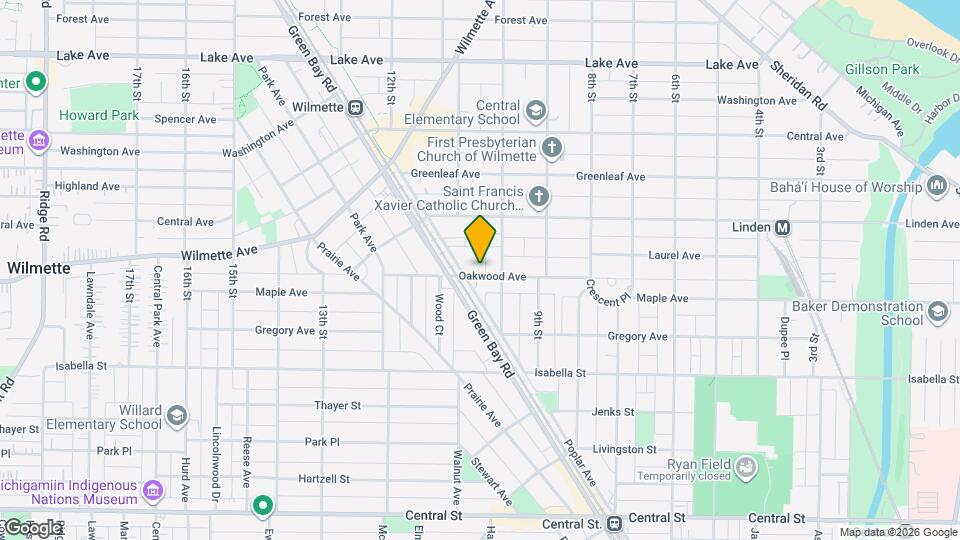 1018 Oakwood Ave Map and Location Details