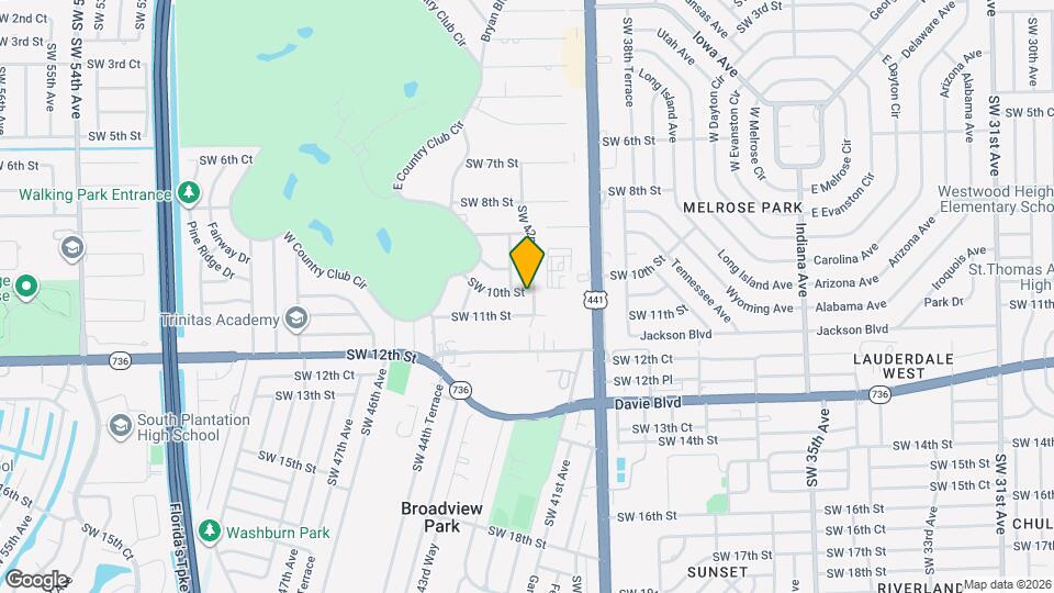 4210 SW 10th St Map and Location Details