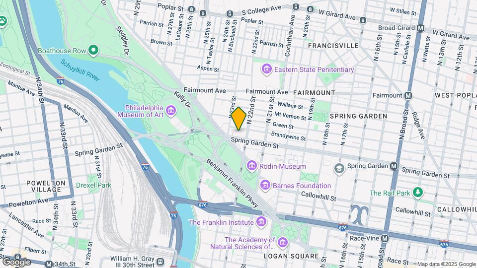 2217 Spring Garden St, Unit 1F Map and Location Details