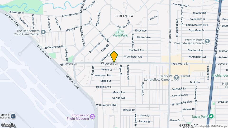 4616 W Lovers Ln Map and Location Details