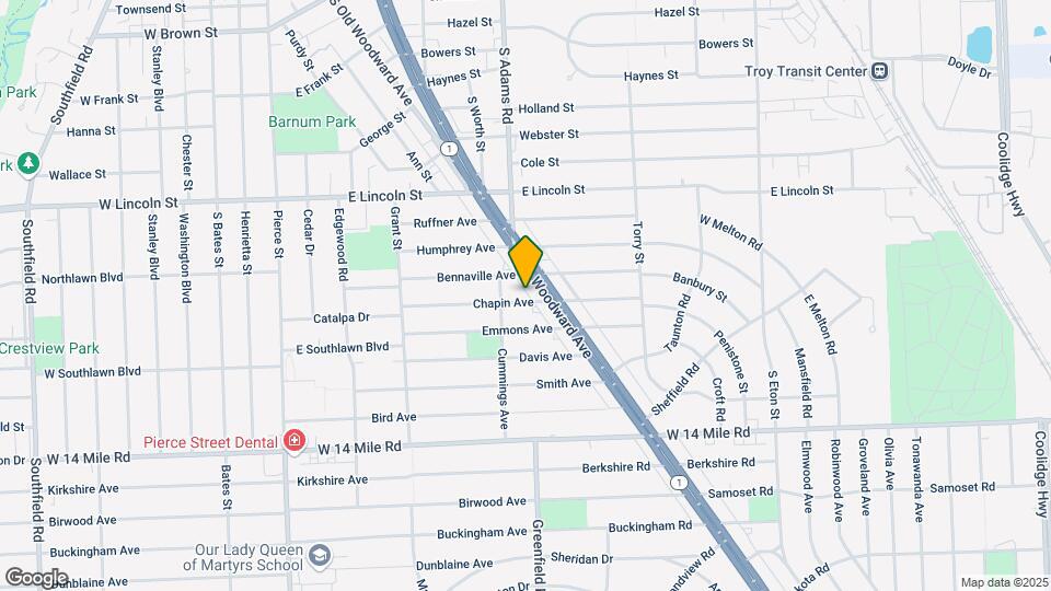 1175 Chapin Ave Map and Location Details