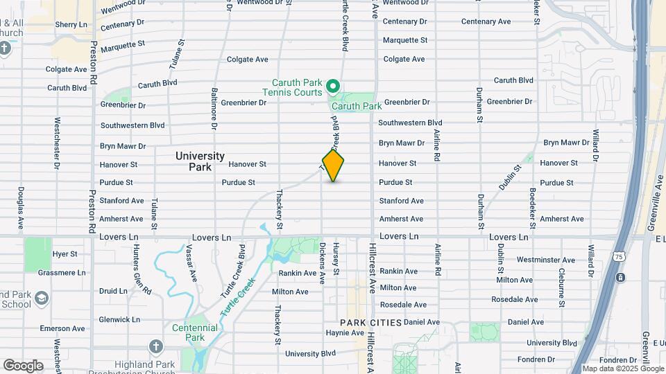 3457 Purdue Ave Map and Location Details