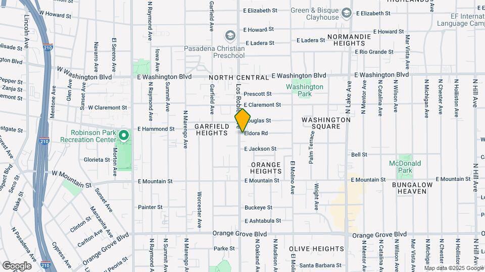 1098 N Los Robles Ave Map and Location Details