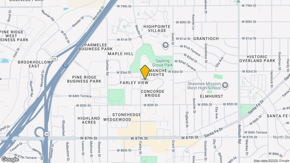 9817 W 83rd Terrace Map and Location Details