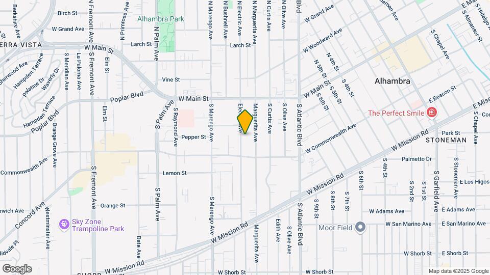 206 S Electric Ave Mapa y Detalles de la Ubicación