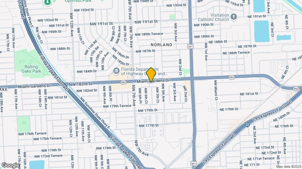 585 NW 182nd Terrace Map and Location Details