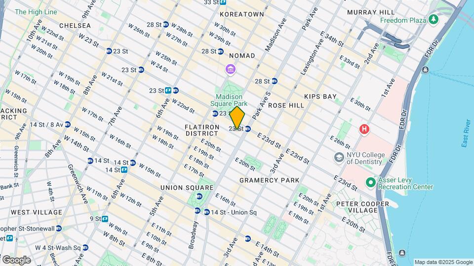 45 E 22nd St Map and Location Details