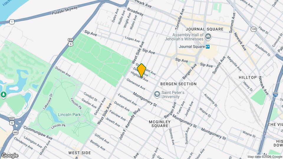 121 Highland Ave Mapa y Detalles de la Ubicación