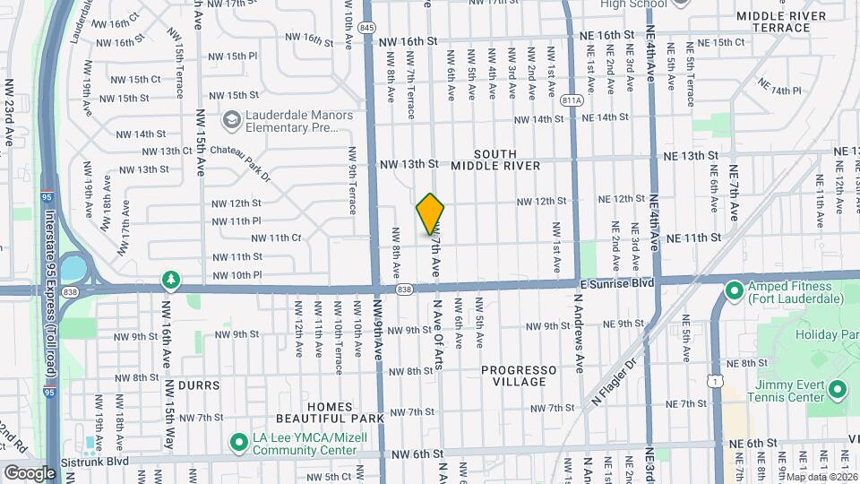 1101 NW 7th Ave Map and Location Details