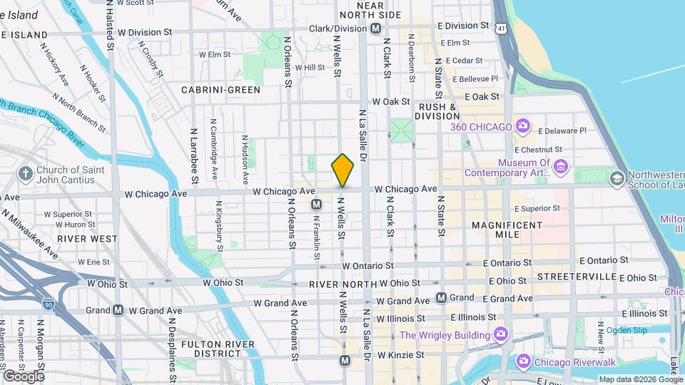 689 N Wells St Map and Location Details