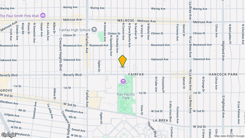 327 N Curson Ave Mapa y Detalles de la Ubicación