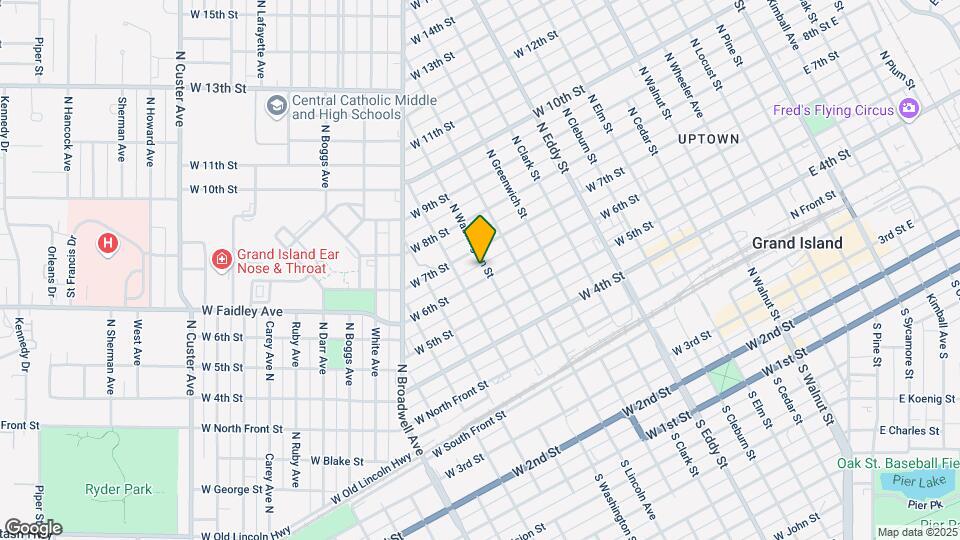 612 N Washington St Map and Location Details