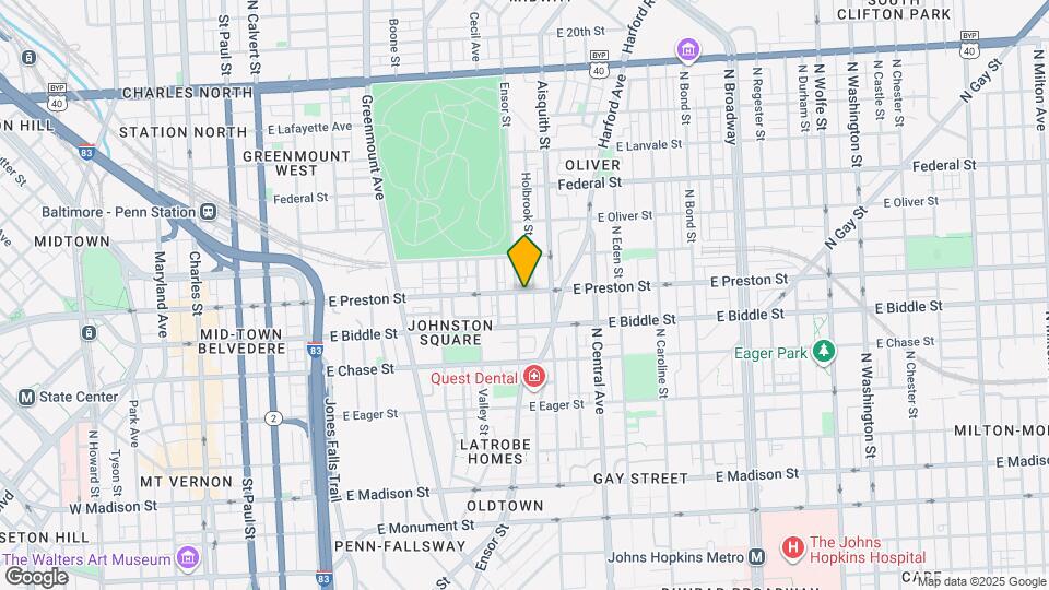 1007 E Preston St Mapa y Detalles de la Ubicación