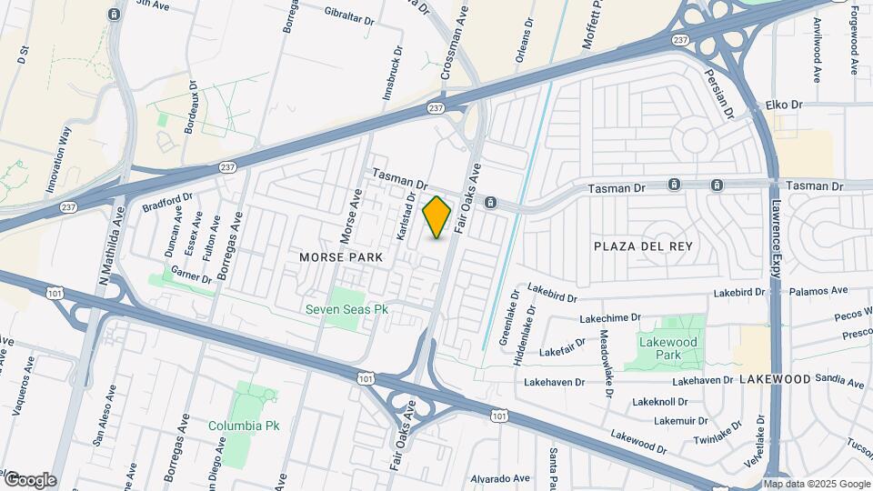 1107 N Fair Oaks Ave Map and Location Details