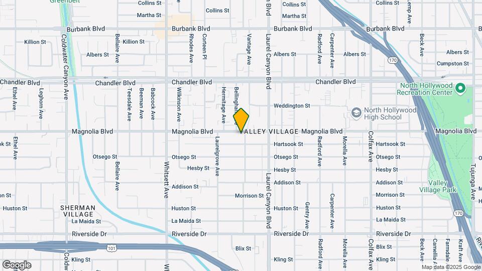12206 Magnolia Blvd Map and Location Details