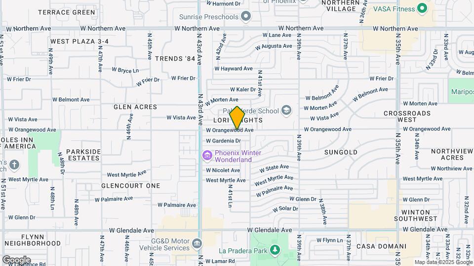 4123 W Orangewood Ave Map and Location Details