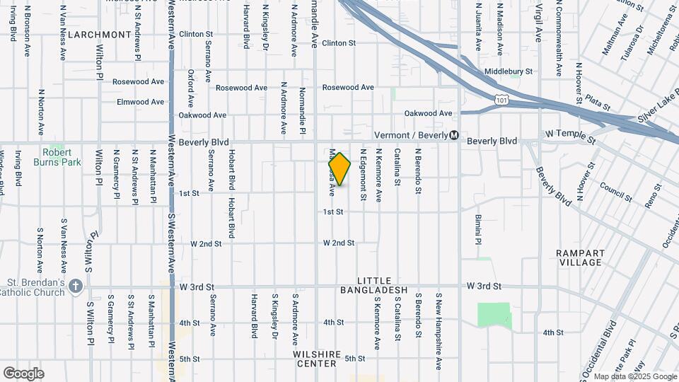 134 Mariposa Ave Map and Location Details