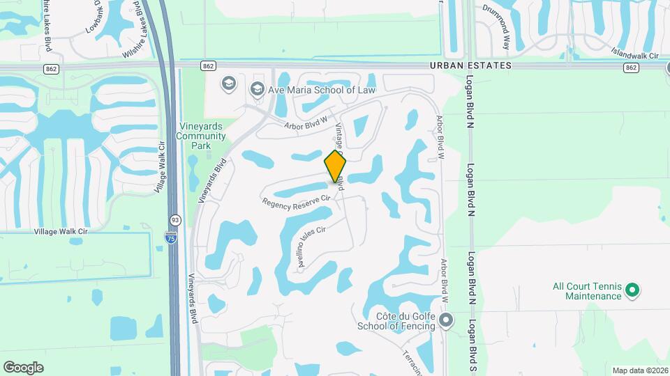 825 Regency Reserve Cir Map and Location Details