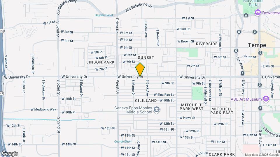 1223 W University Dr Map and Location Details