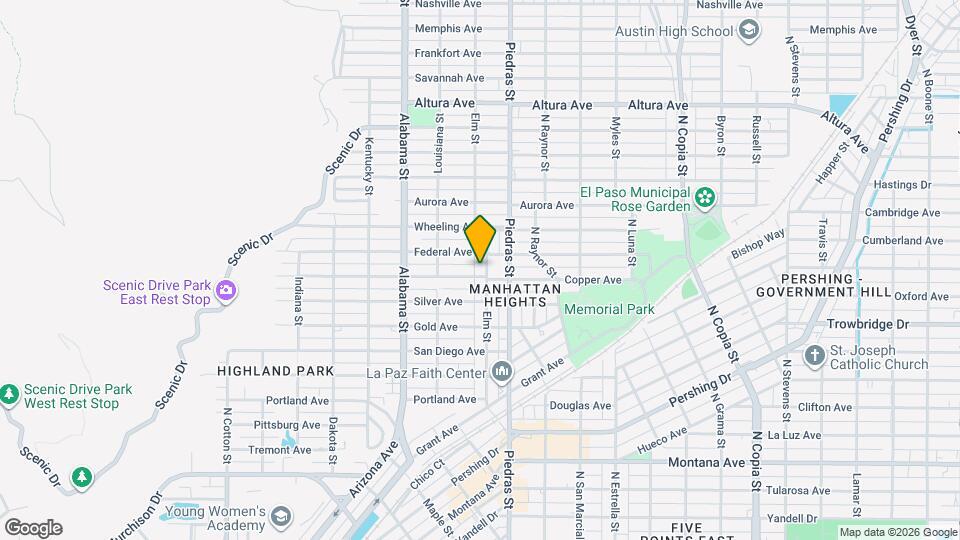 1701 Elm St Map and Location Details