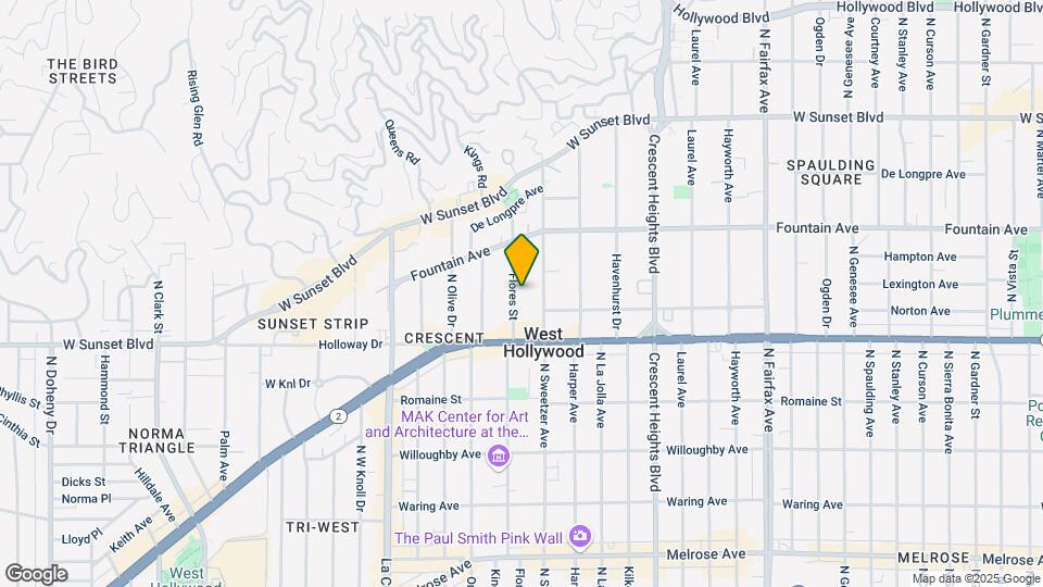 1216 N Flores St Mapa y Detalles de la Ubicación