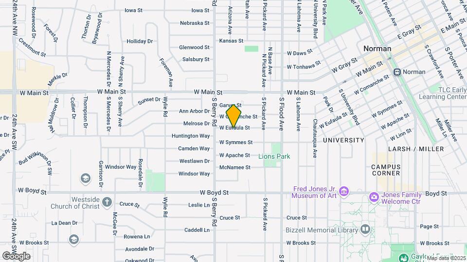 1018 W Eufaula St Map and Location Details