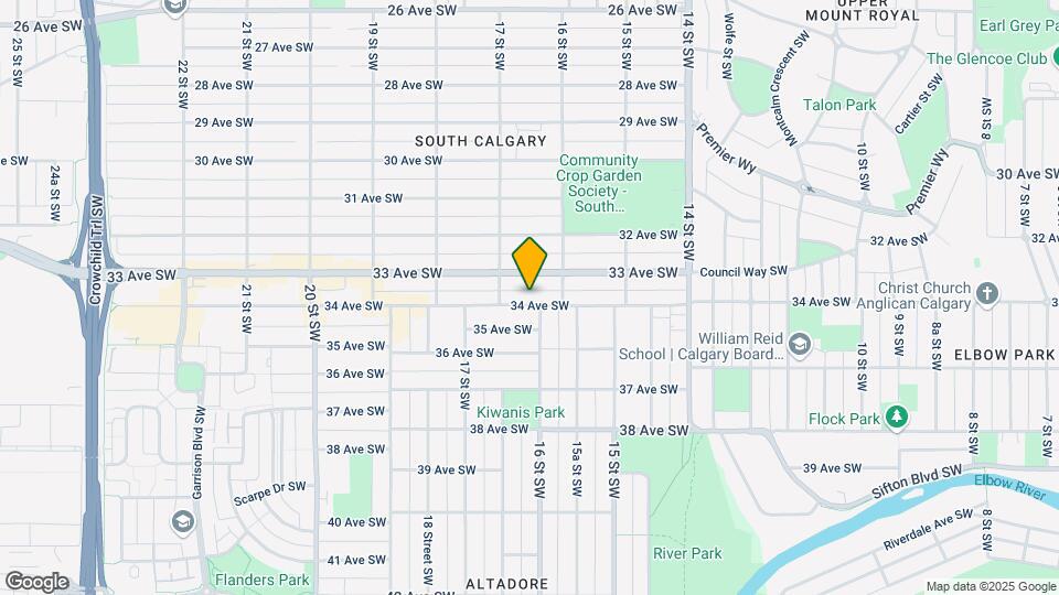 1722 34 Av SW Map and Location Details