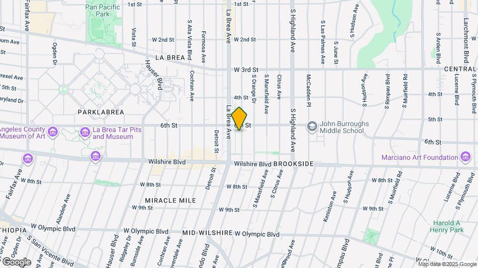 619 S Sycamore Ave Map and Location Details